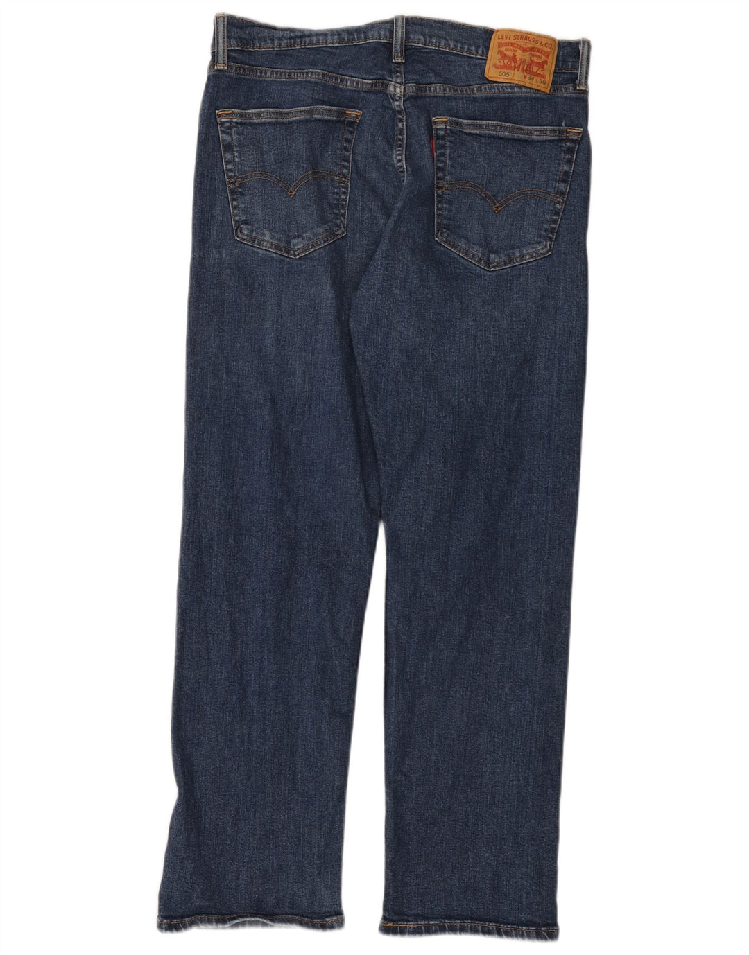 LEVI'S Herre 505 Straight Jeans W34 L30 Marineblå Bomuld