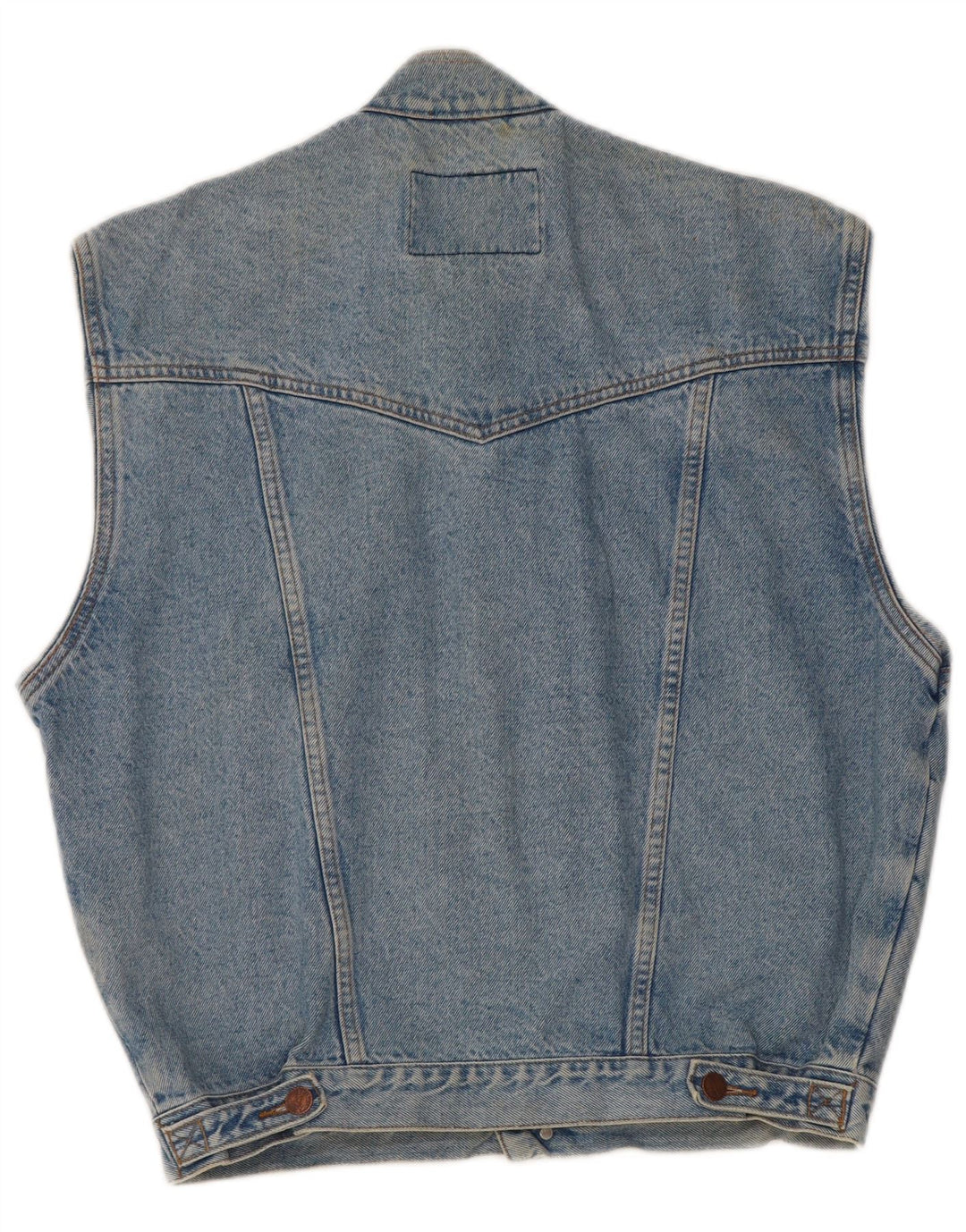 WRANGLER Herre Loose Fit Denim Gilet UK 36 Small Blue Cotton
