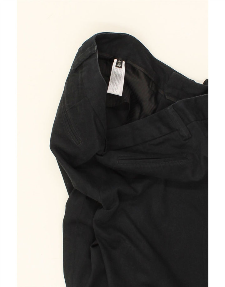 MASSIMO DUTTI Womens Straight Casual Trousers EU 40 Medium W30 L33 Black Vintage Massimo Dutti and Second-Hand Massimo Dutti from Messina Hembry 