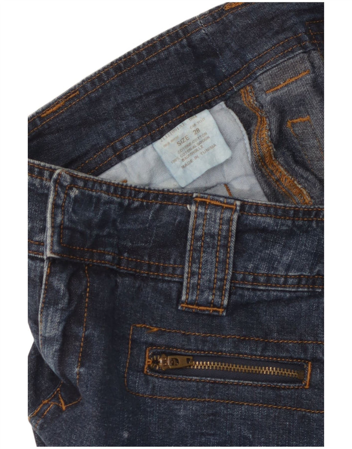 Dkny Dame Denim Nederdel W28 Medium Blue Bomuld