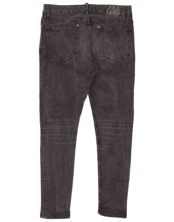 Zara Herre Skinny Jeans WU 46 XL W36 L29 Grå Bomuld