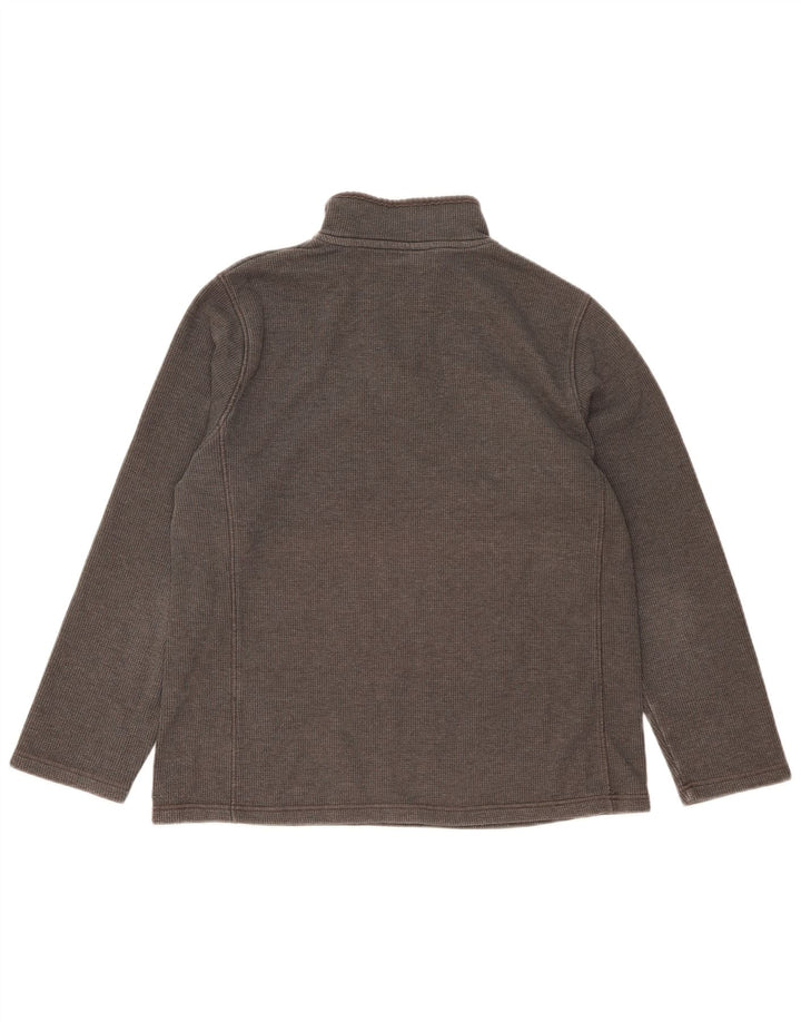 MOUNTAIN WAREHOUSE Herre Zip Neck Sweatshirt Jumper Stor Grå Bomuld
