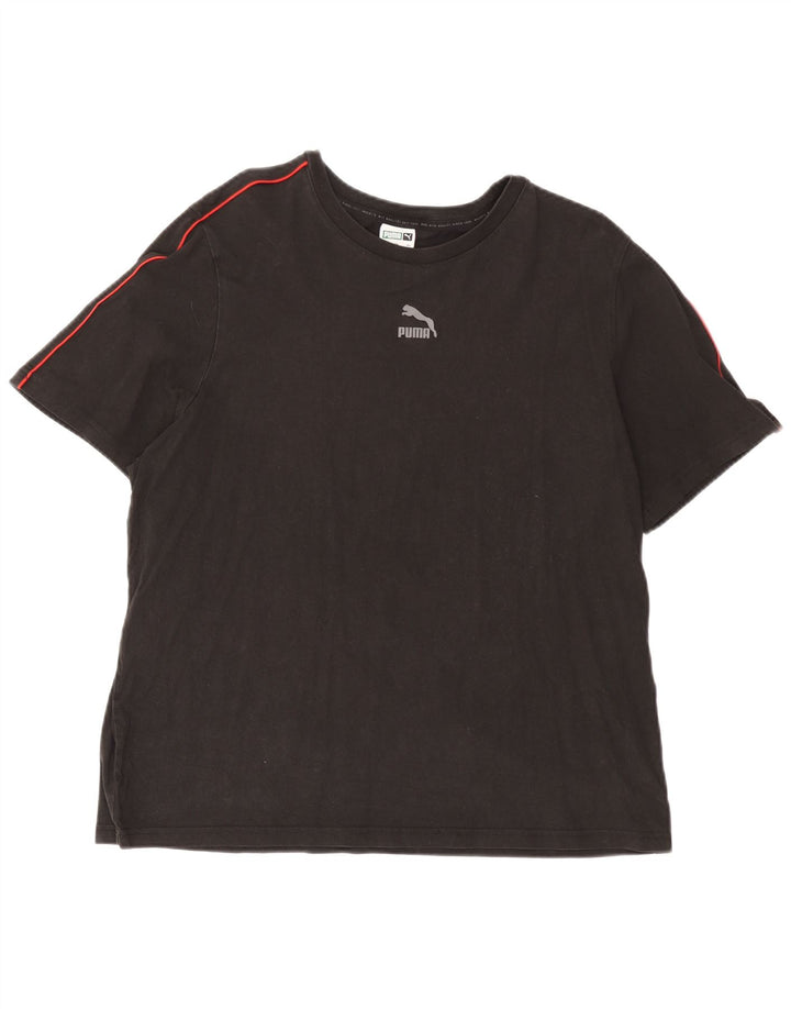 PUMA Herre T-Shirt Top XL Sort Bomuld