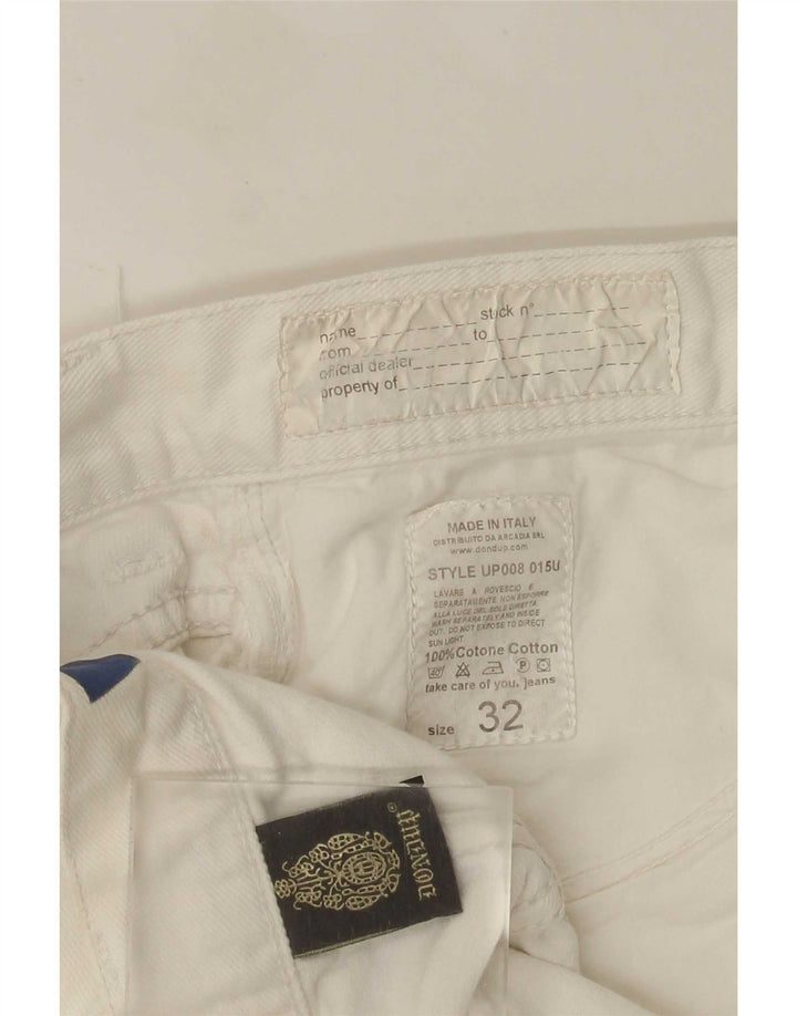 Dondup Dame Straight Jeans W32 L29 Hvid Bomuld
