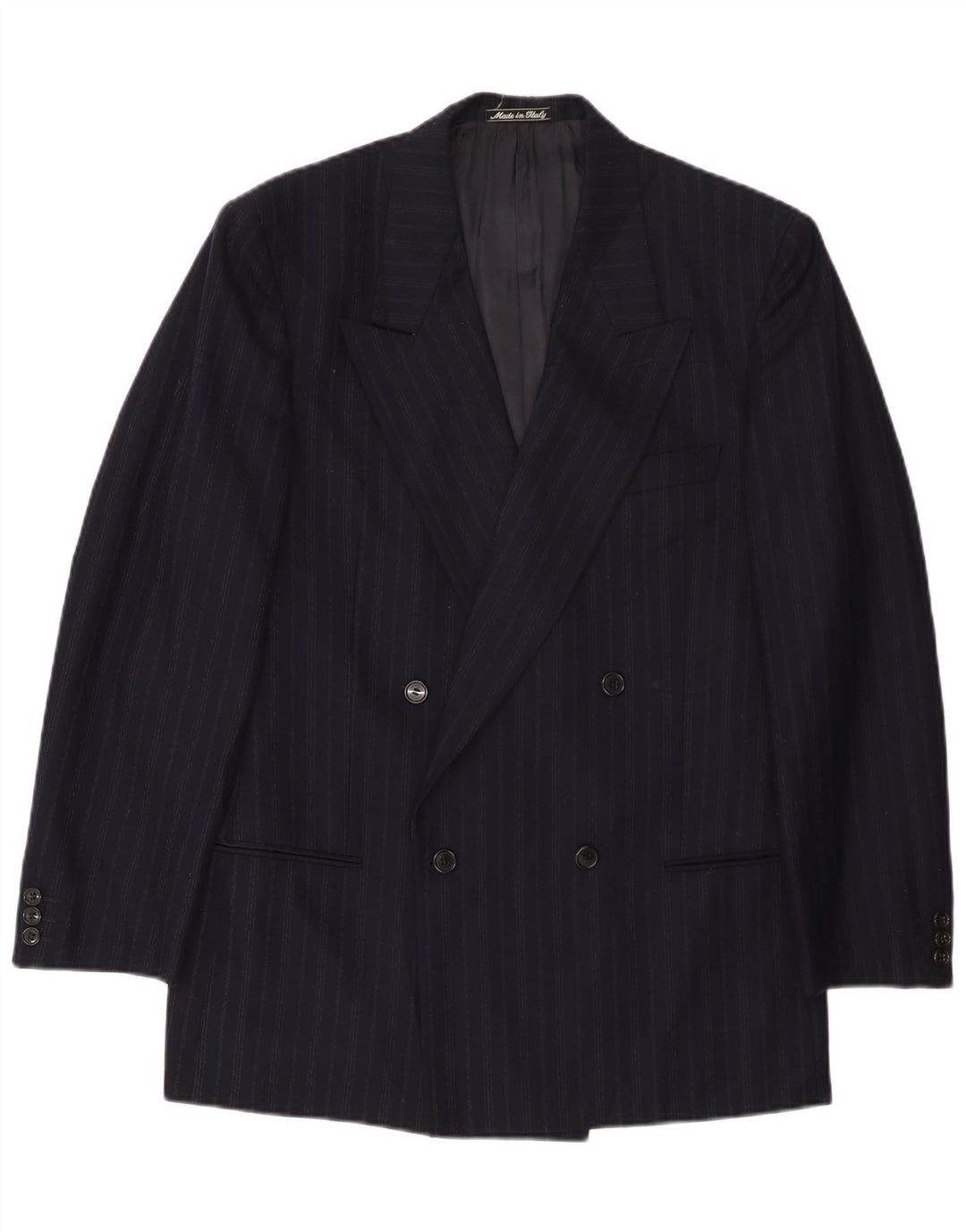 Giorgio Armani Herre Blazer Jacket UK 38 Medium Navy Blue Pinstripe