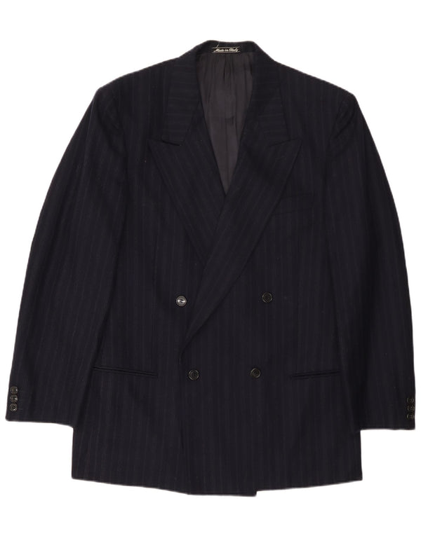 Giorgio Armani Herre Blazer Jacket UK 38 Medium Navy Blue Pinstripe