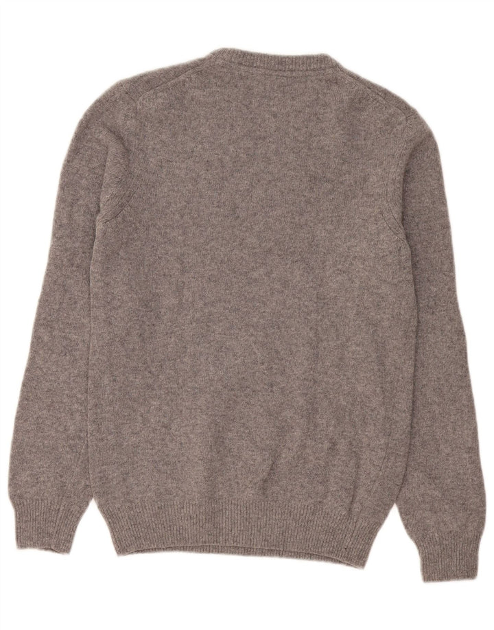 Lyle & Scott Herre sweater med rund hals XS grå uld