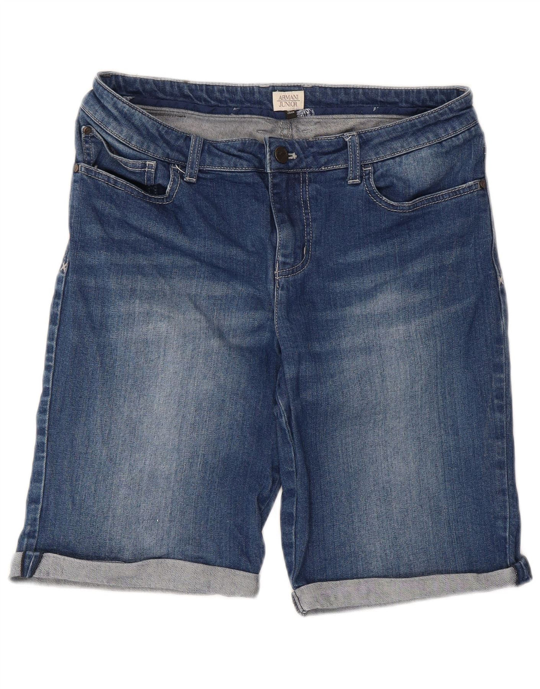 Armani Junior Drenge Denim Shorts 15-16 år W32 Blå Bomuld