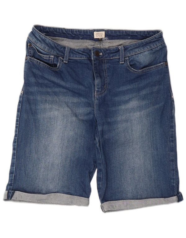 Armani Junior Drenge Denim Shorts 15-16 år W32 Blå Bomuld