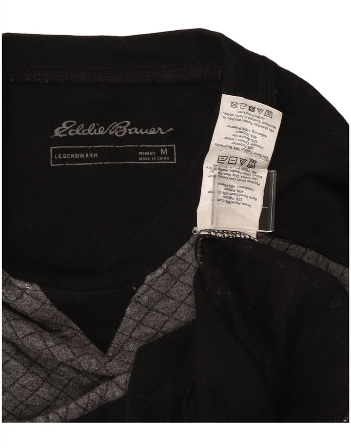 Eddie Bauer Dame Sweatshirt Jumper UK 14 Medium Grey Colourblock Bomuld