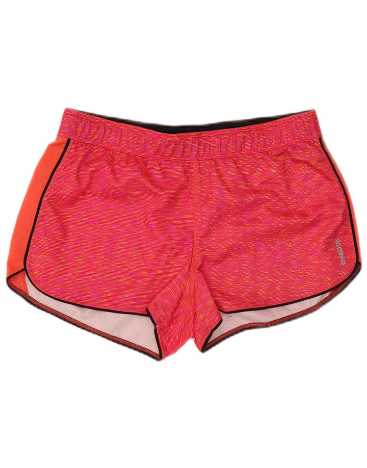 Reebok Sportshorts til kvinder UK 14 Large Pink Flecked Polyester