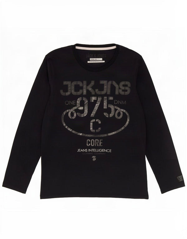 Jack & Jones Herre grafisk top langærmet stor marineblå