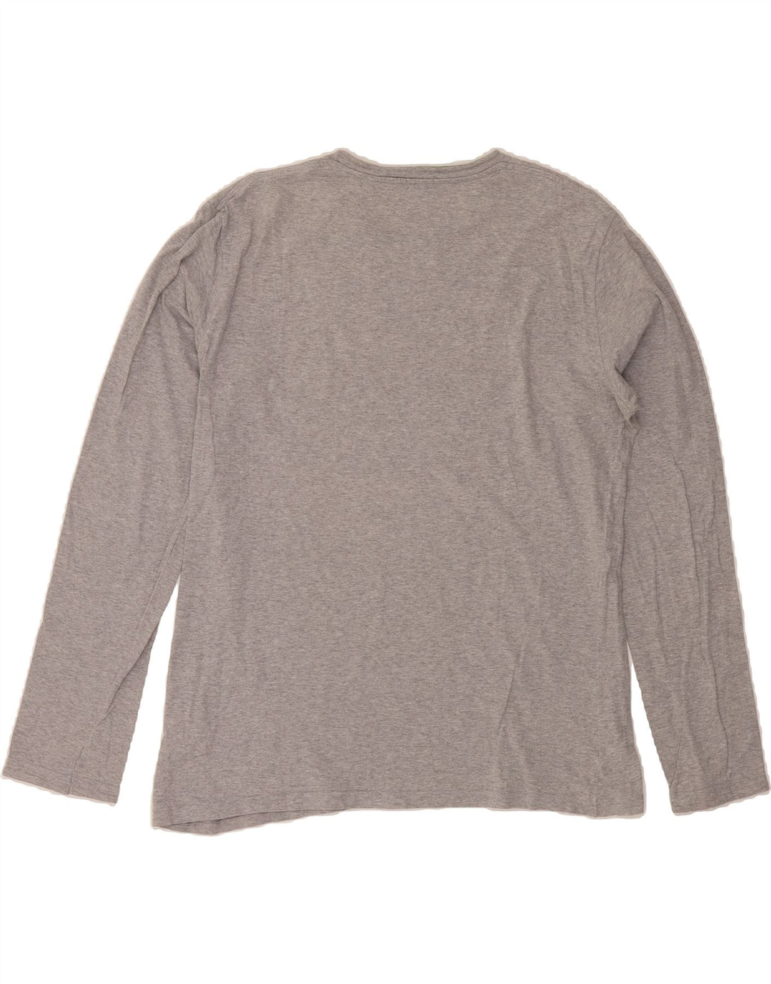 BENETTON Mens Graphic Top Long Sleeve XL Grey Cotton Vintage Benetton and Second-Hand Benetton from Messina Hembry 