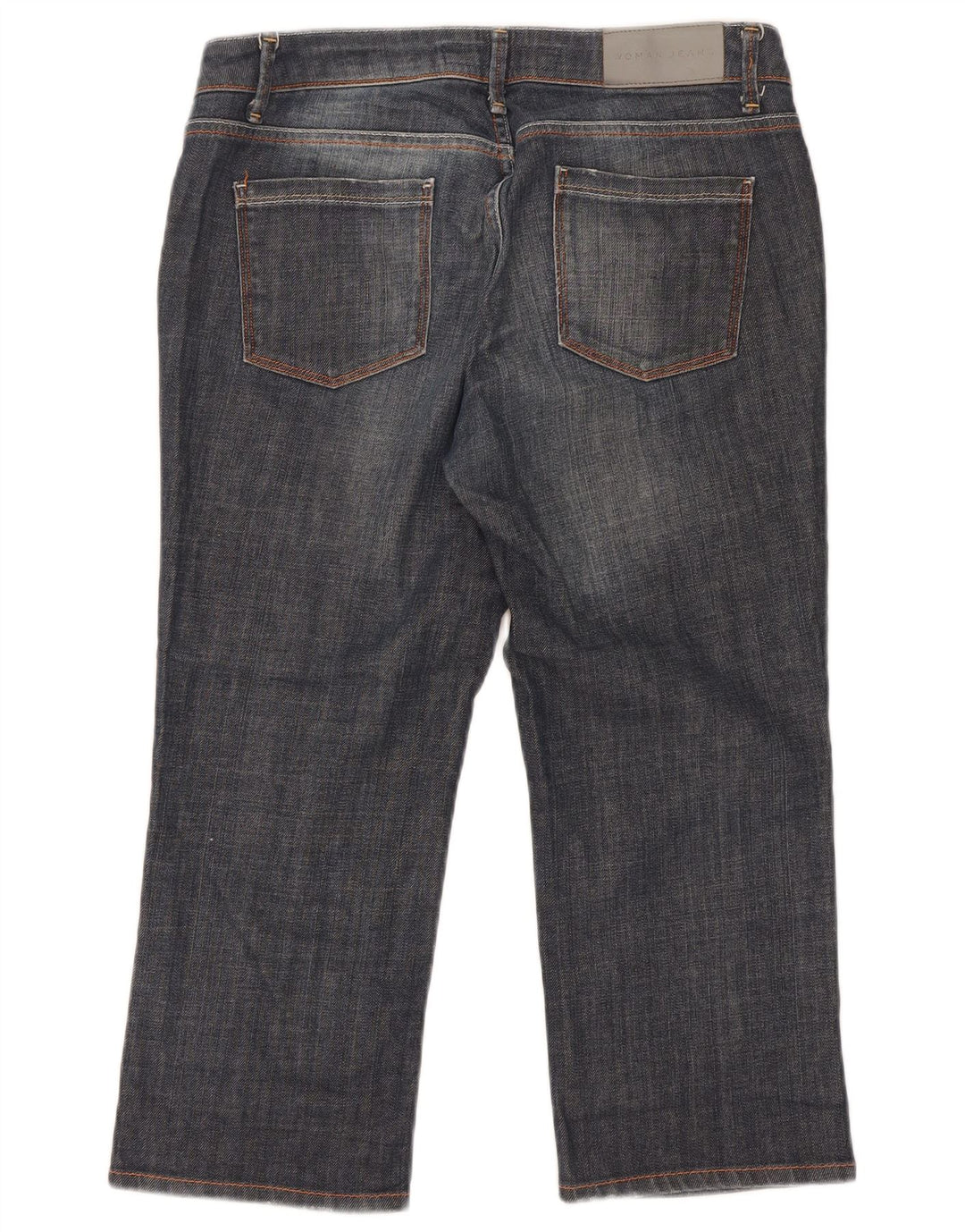 Zara Dame Capri Jeans EU 42 Large W32 L21 Marineblå Bomuld