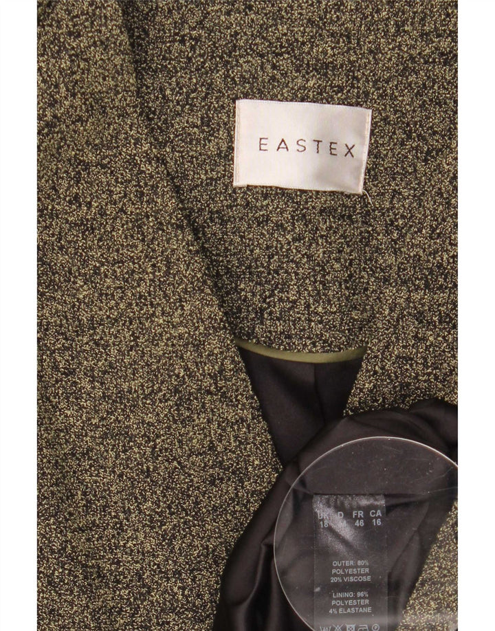 Eastex Dame Blazer Jacket UK 18 XL Grøn Flecked Polyester