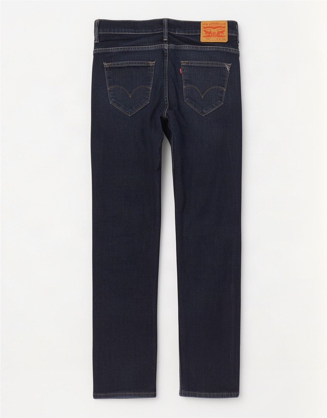 Levi's Dame 504 Straight Jeans W30 L32 Marineblå Bomuld