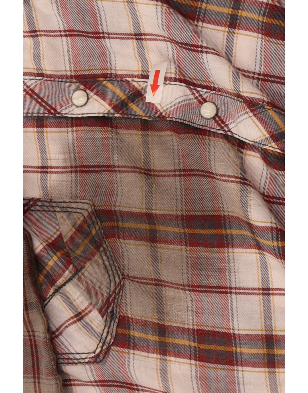 BKE Herre ternet flannelskjorte XL Burgund ternet bomuld