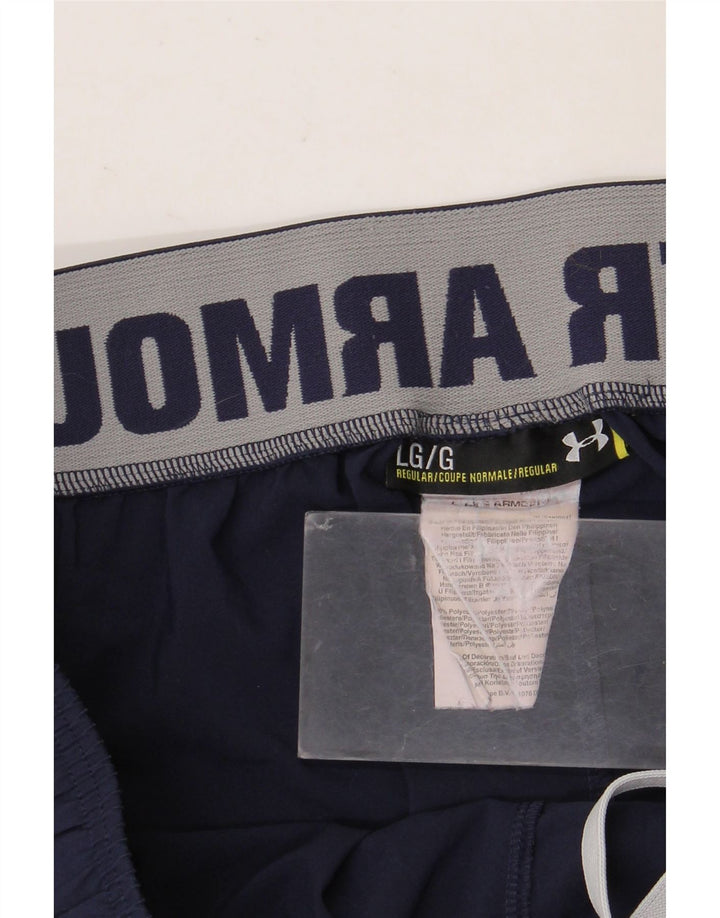Under Armour Herre grafiske sportsshorts store marineblå polyester
