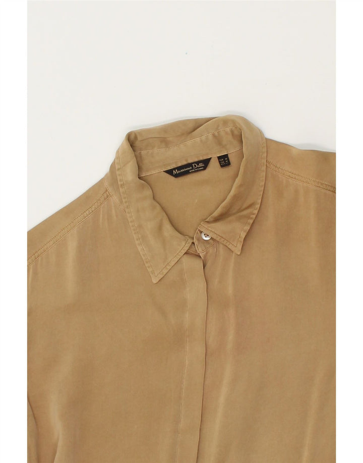 MASSIMO DUTTI Womens Shirt Dress UK 14 Medium Beige Vintage Massimo Dutti and Second-Hand Massimo Dutti from Messina Hembry 