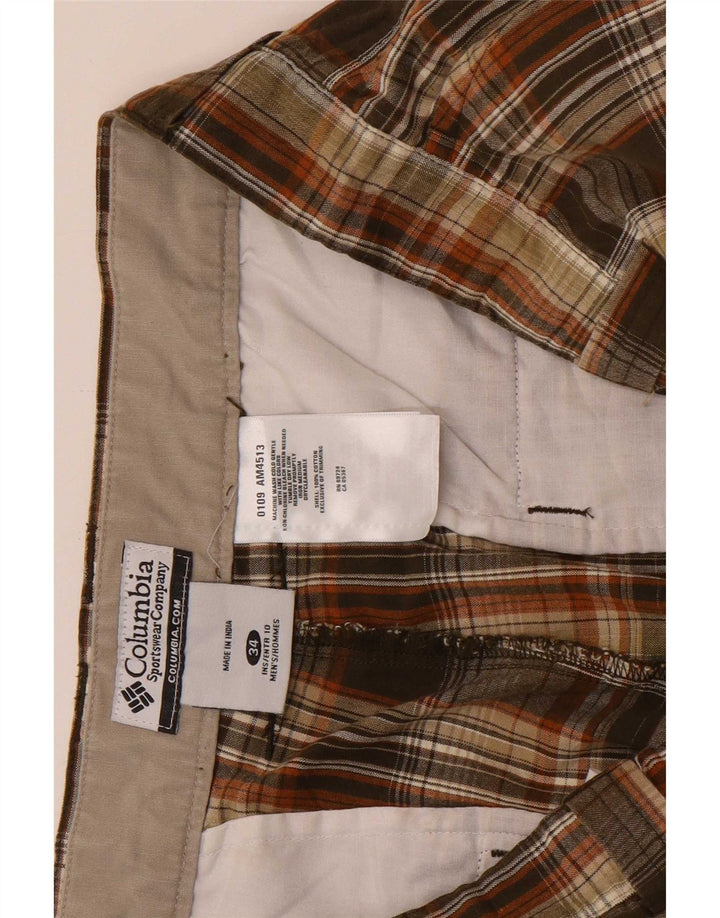 Columbia Herre Chino Shorts W34 Stor brun ternet bomuld