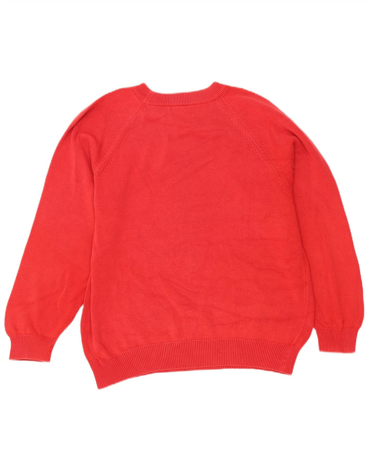 Benetton Herre sweater med rund hals, medium rød bomuld