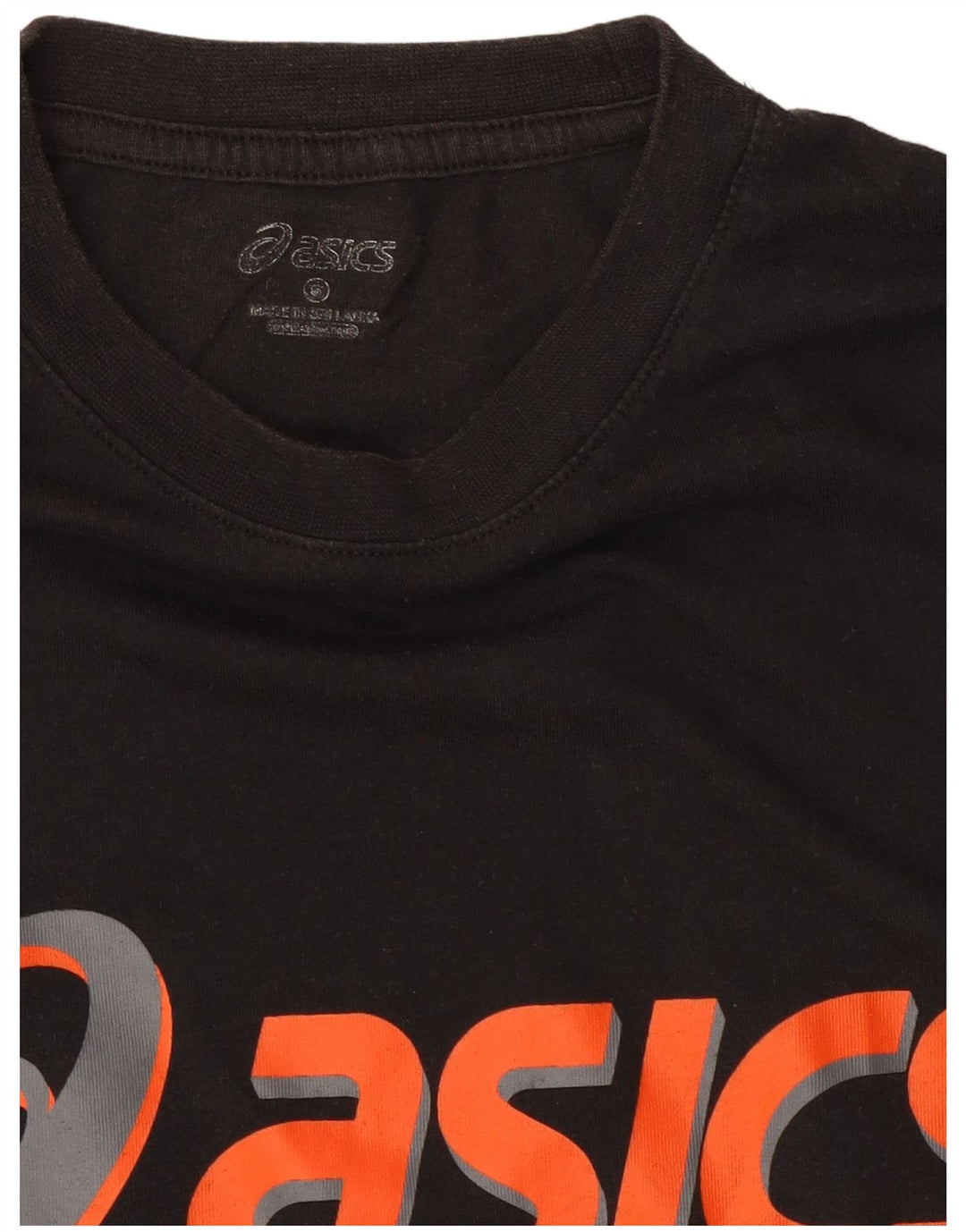 ASICS drenge grafisk t-shirt top 13-14 år lille sort bomuld