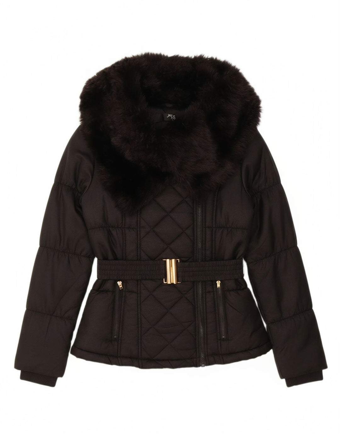 JANE NORMAN Womens Padded Jacket UK 8 Small Black Nylon