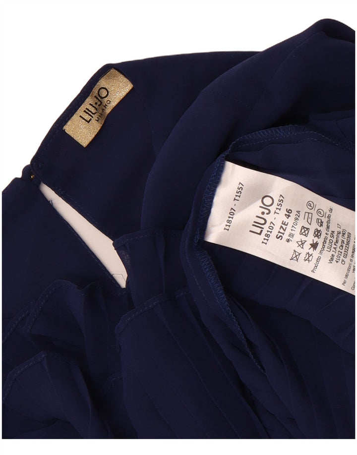 Liu Jo Dame 3/4 ærmet bluse Top IT 46 Stor marineblå polyester