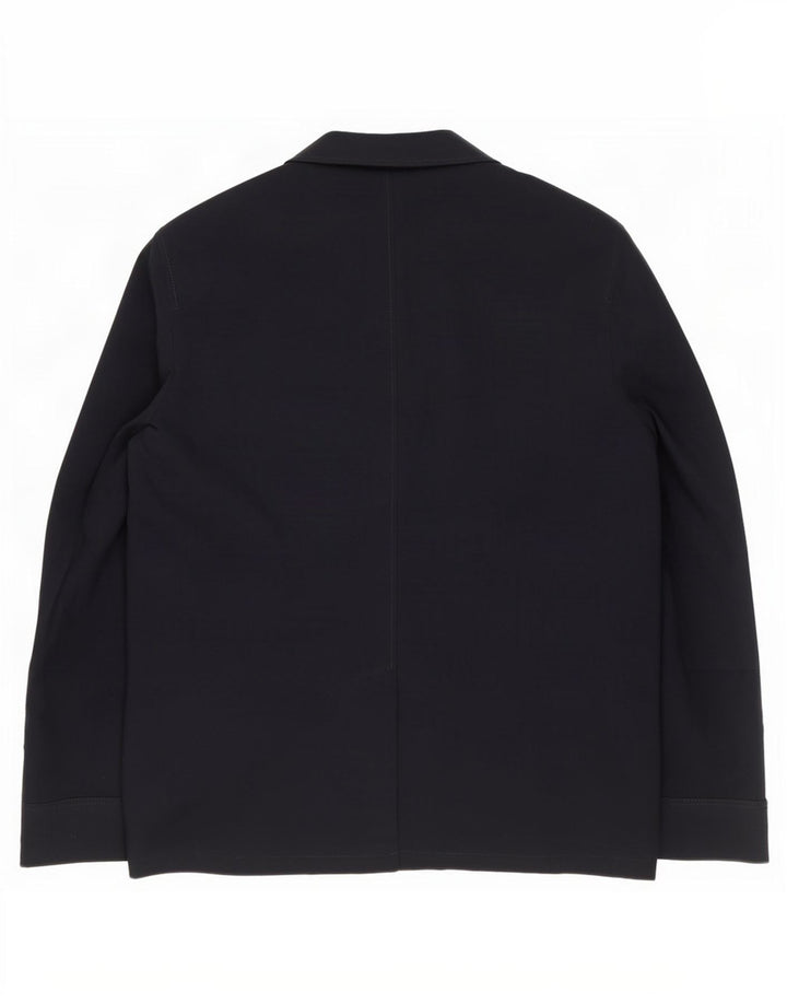 Zara Herre 3-knaps blazerjakke UK 40 Stor marineblå polyester