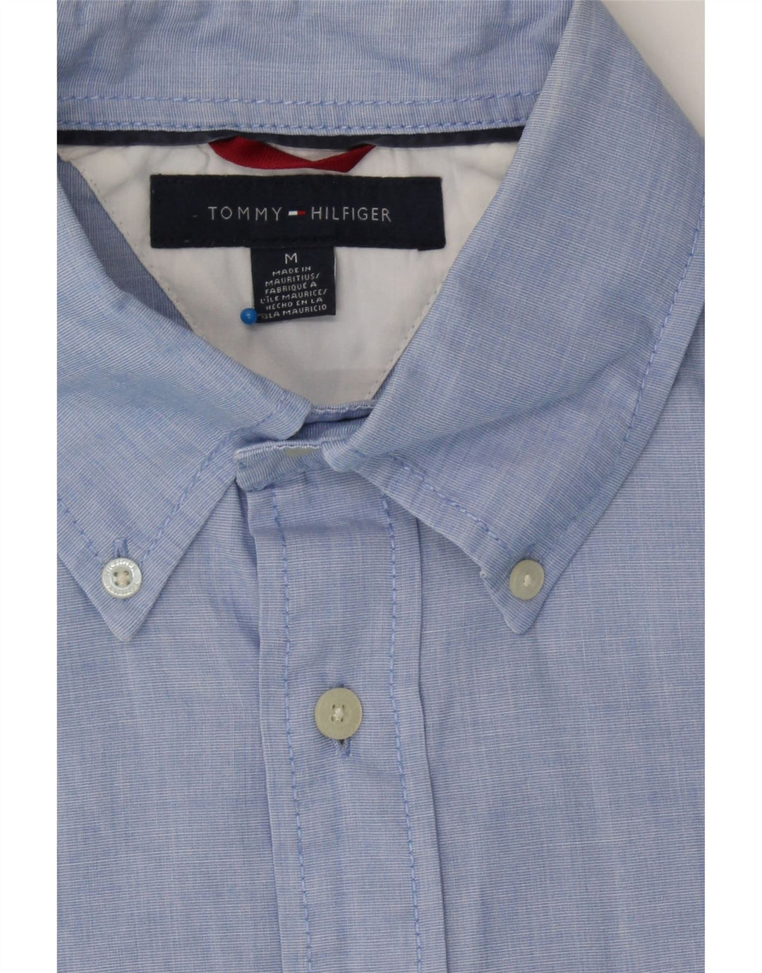 TOMMY HILFIGER Mens Shirt Medium Blue Vintage Tommy Hilfiger and Second-Hand Tommy Hilfiger from Messina Hembry 