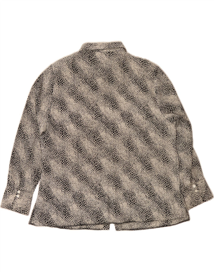 VINTAGE Womens Shirt UK 22 3XL Grey Spotted Polyester Vintage Vintage and Second-Hand Vintage from Messina Hembry 