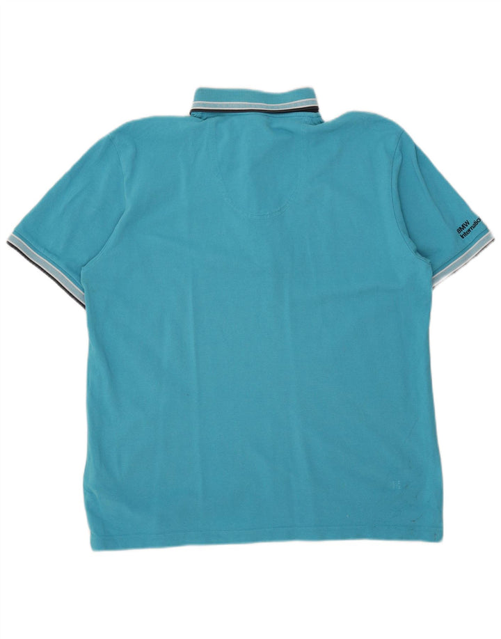 Hugo Boss Herre Polo Shirt Stor Blå Bomuld
