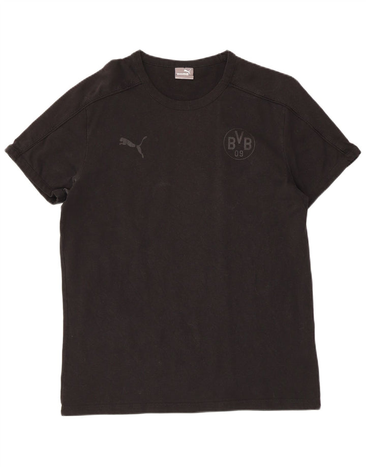 PUMA Herre BVB Dortmund T-Shirt Top Stor Sort Bomuld