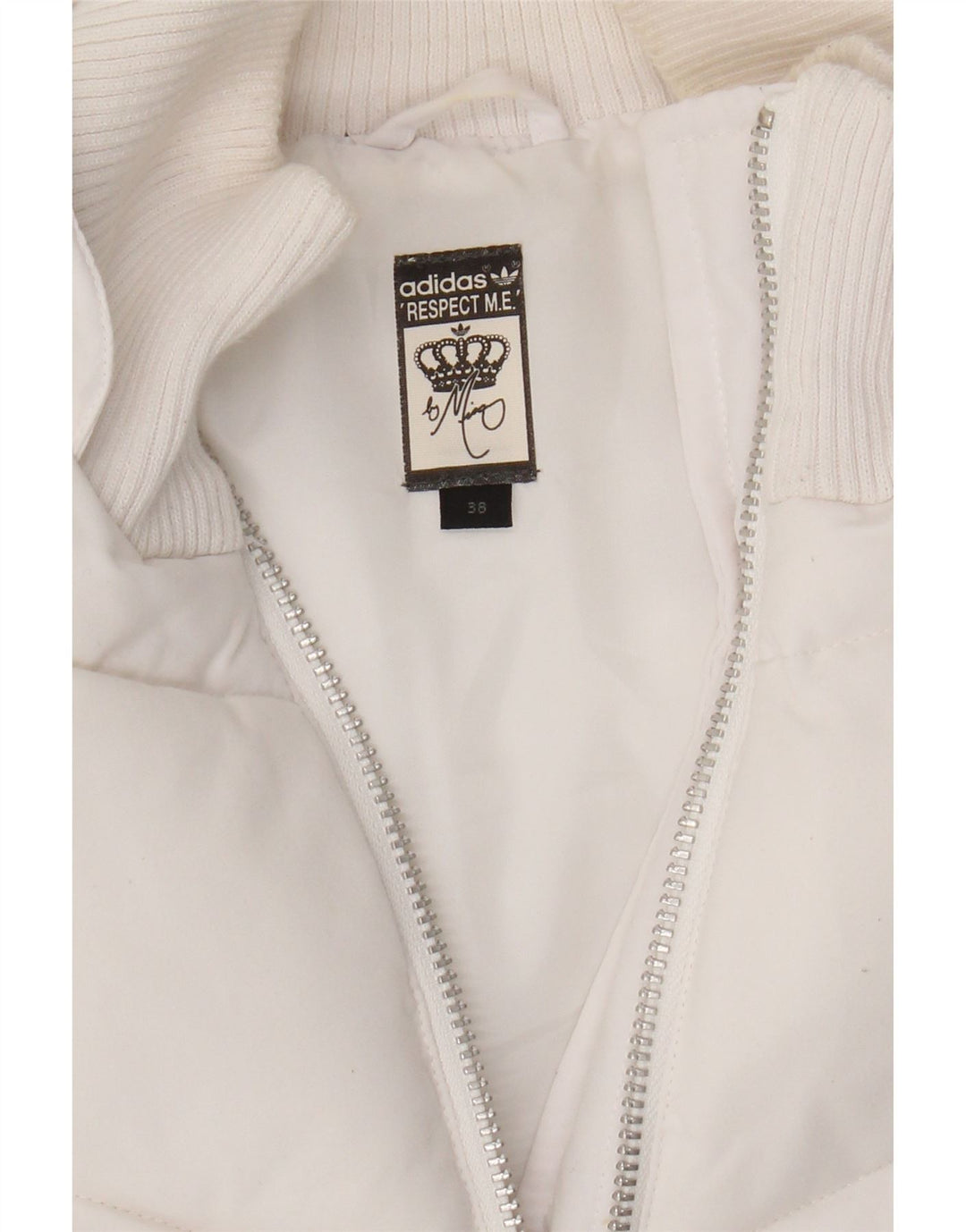 ADIDAS Womens Padded Gilet EU 38 Small White Polyamide Vintage Adidas and Second-Hand Adidas from Messina Hembry 