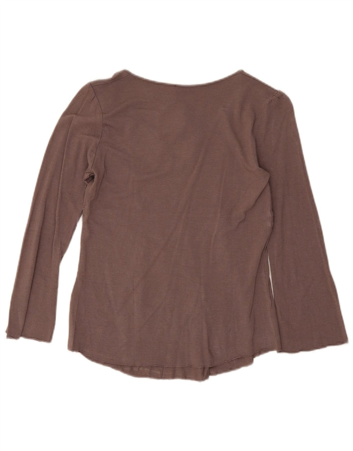 Max & Co. Dame Top 3/4 ærmer UK 12 Medium Brun Viscose