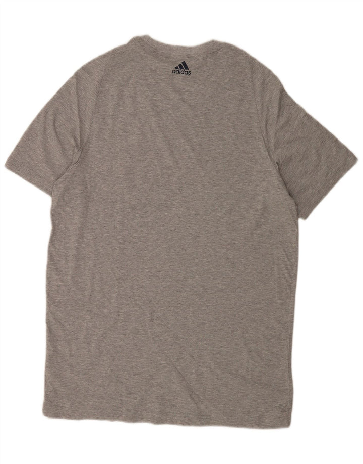 Adidas Herre T-Shirt Top XL Grå Flecked Bomuld