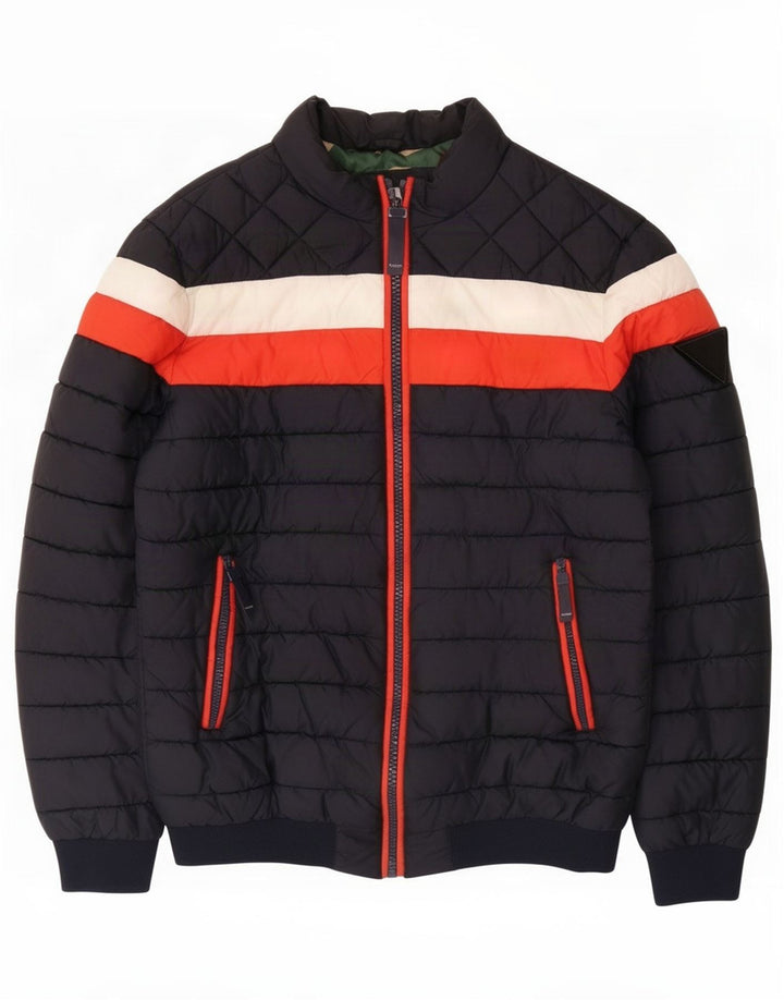 Guess Polstret Herrejakke UK 38 Medium Navy Blue Colourblock