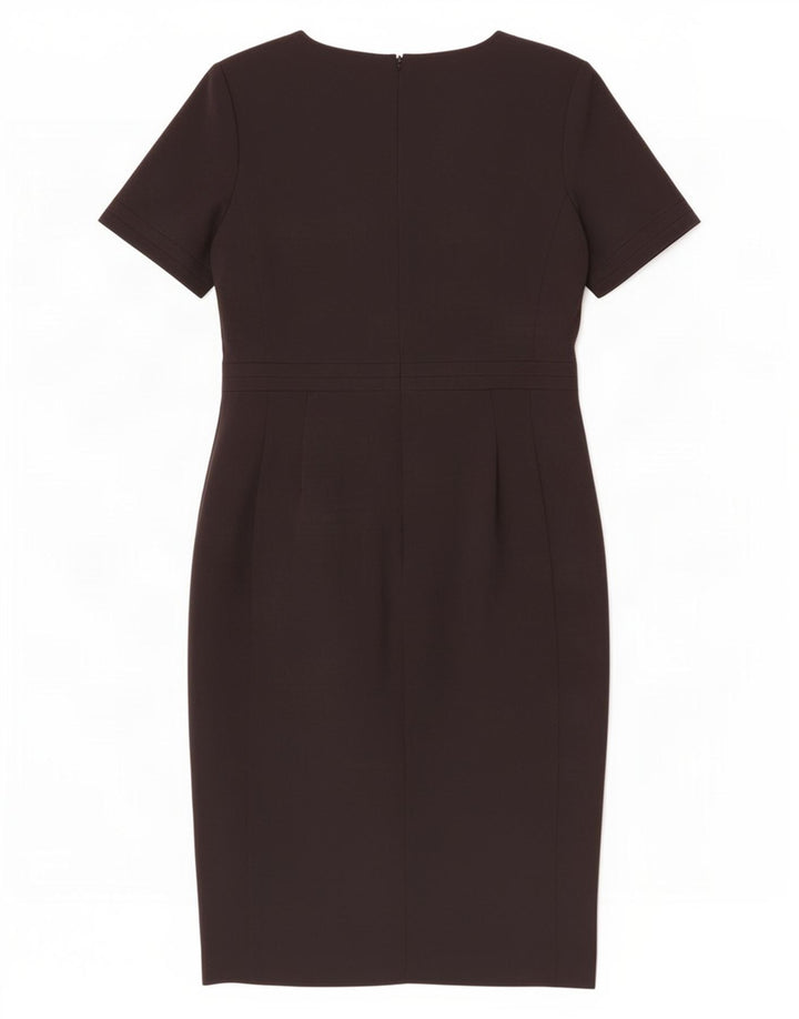 Marks & Spencer Womens Sheath Dress UK 14 Medium Black Polyester