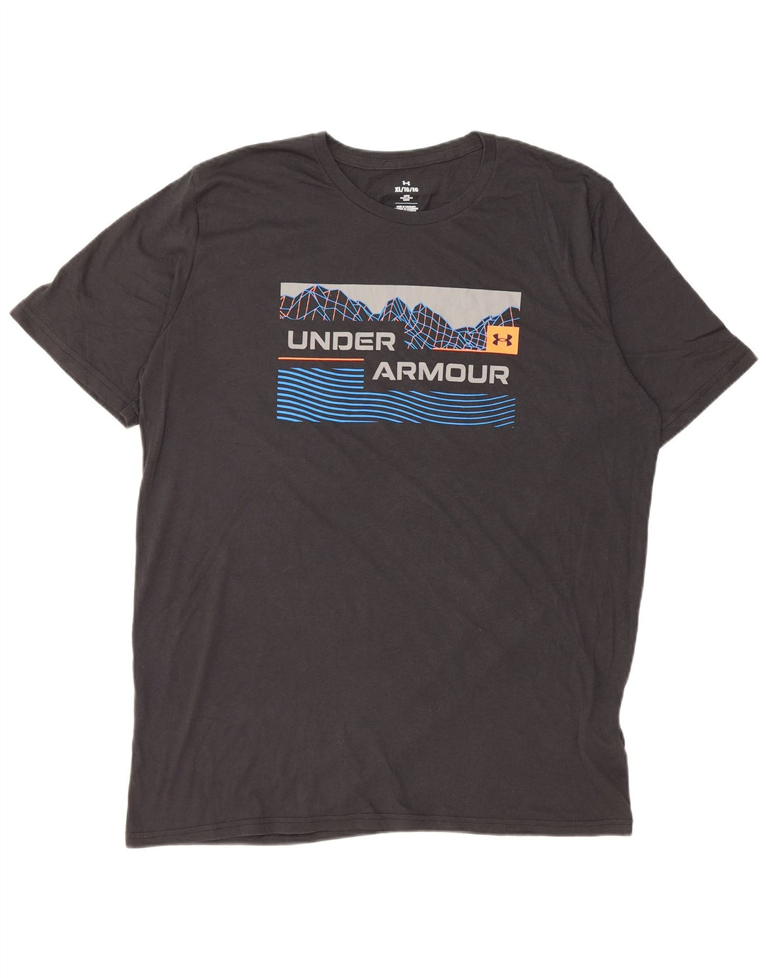 Under Armour Herre Grafisk T-Shirt Top XL Sort Bomuld