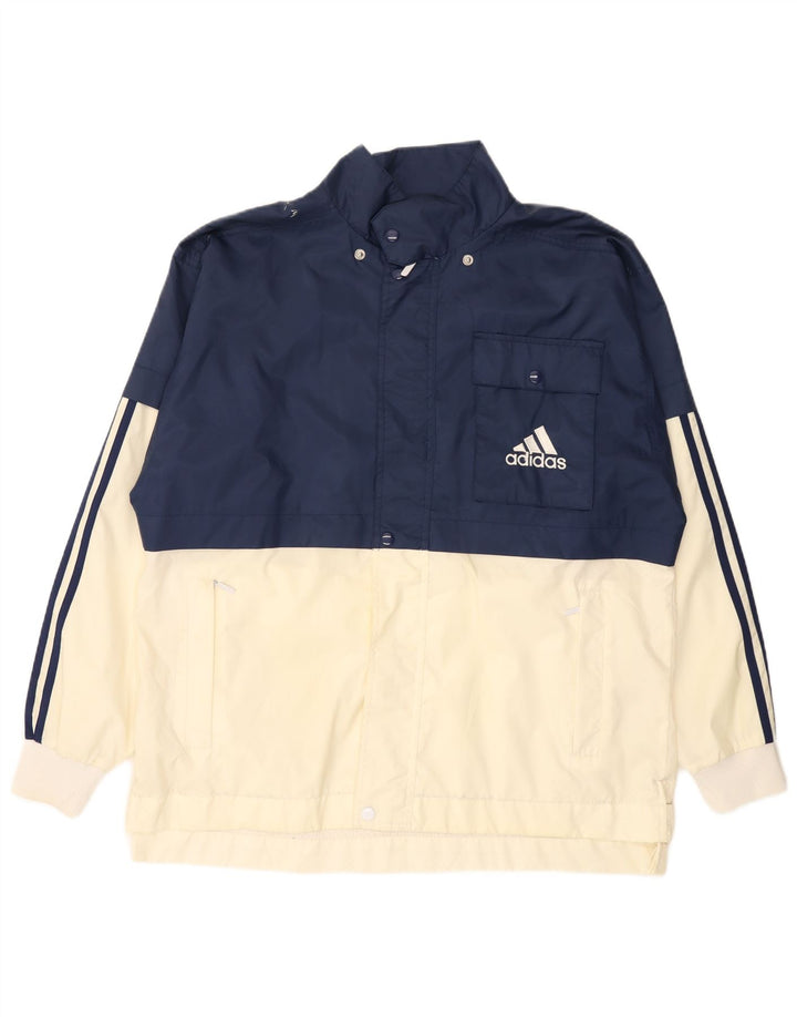 ADIDAS Windbreaker Jacket til mænd UK 40/42 Medium Navy Blue Colourblock