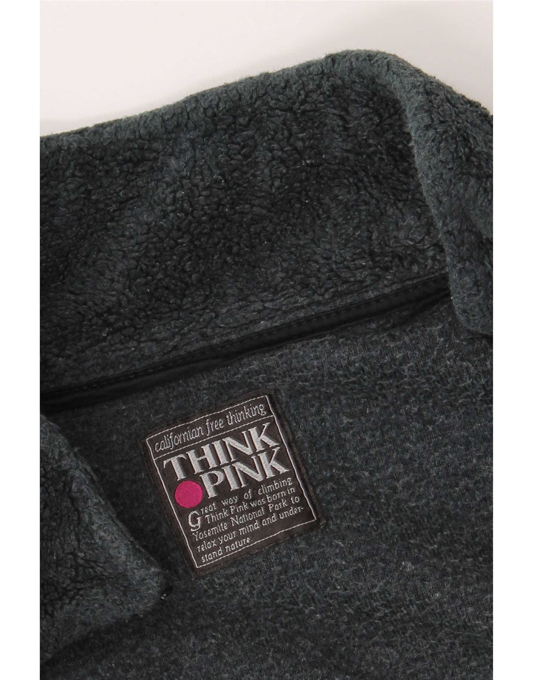 Think Pink Herre fleecejakke UK 42 XL Grå Geometrisk Polyester