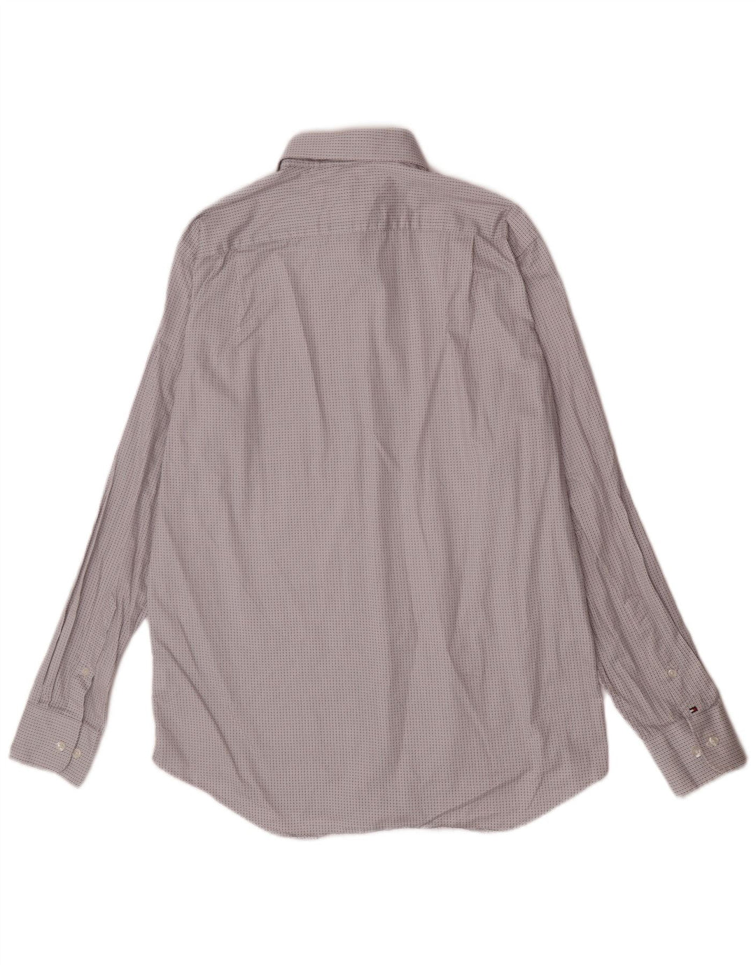 Tommy Hilfiger Herre Regular Fit skjorte størrelse 15 1/2 Medium hvid ternet bomuld