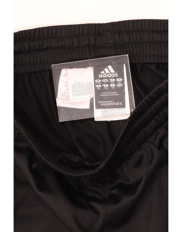 Adidas Drenge Træningsdragt Bukser Joggers 13-14 År Sort Polyester