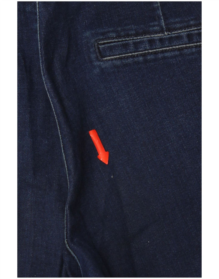 Massimo Dutti Dame Crop Wide Leg Jeans W26 L23 Blå