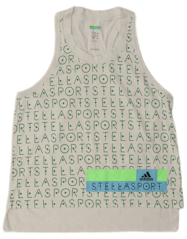 Adidas Dame Stella Grafisk Vest Top UK 12/14 Medium White