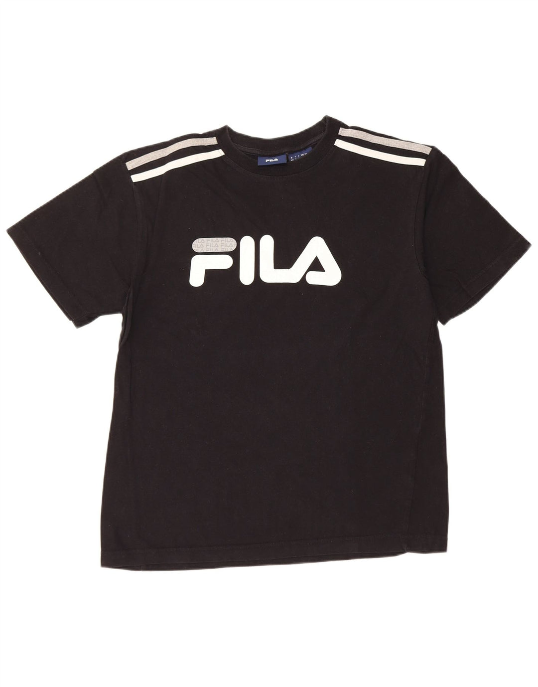 FILA Mens Graphic T-Shirt Top Small Black Cotton