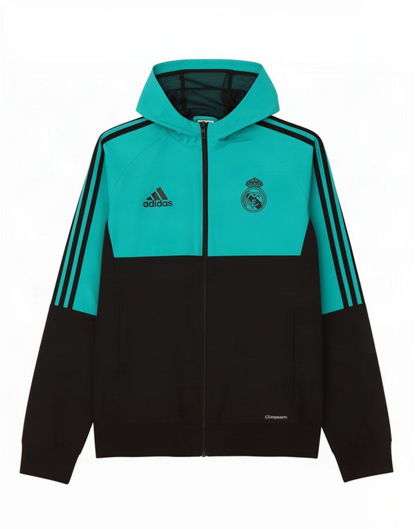 Adidas Herre Real Madrid Træningsdragt med hætte Topjakke Medium Blue Colourblock