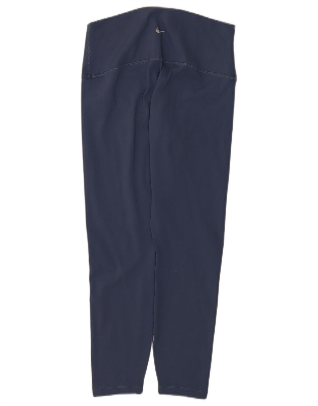 Nike Dame Dri Fit Leggings UK 14 Large Navy Blue Polyester