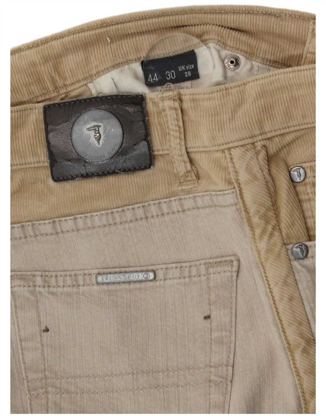 Trussardi Lige Jeans til kvinder IT 44 Medium W28 L28 Beige Colourblock