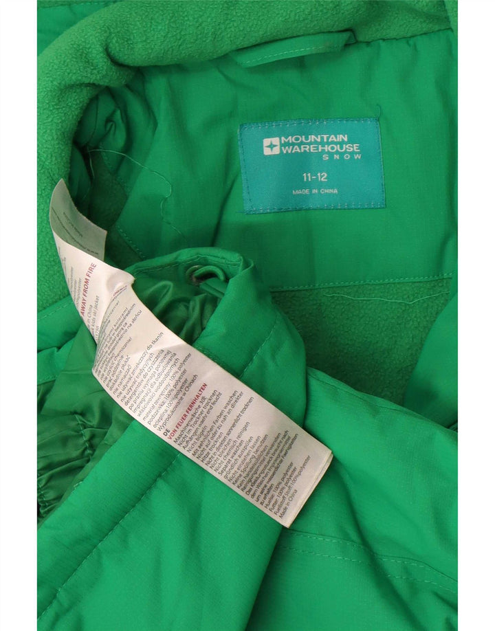 Mountain Warehouse Boys Windbreaker Jacket 11-12 år Grøn Colourblock